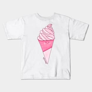 Soft cream in PINK Kids T-Shirt